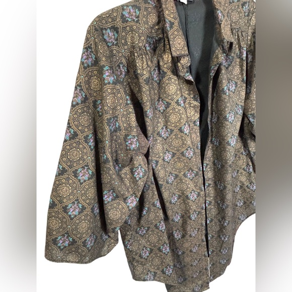 Vintage McKarron 18.5 Paisley Print Open Blouse - Picture 2 of 6